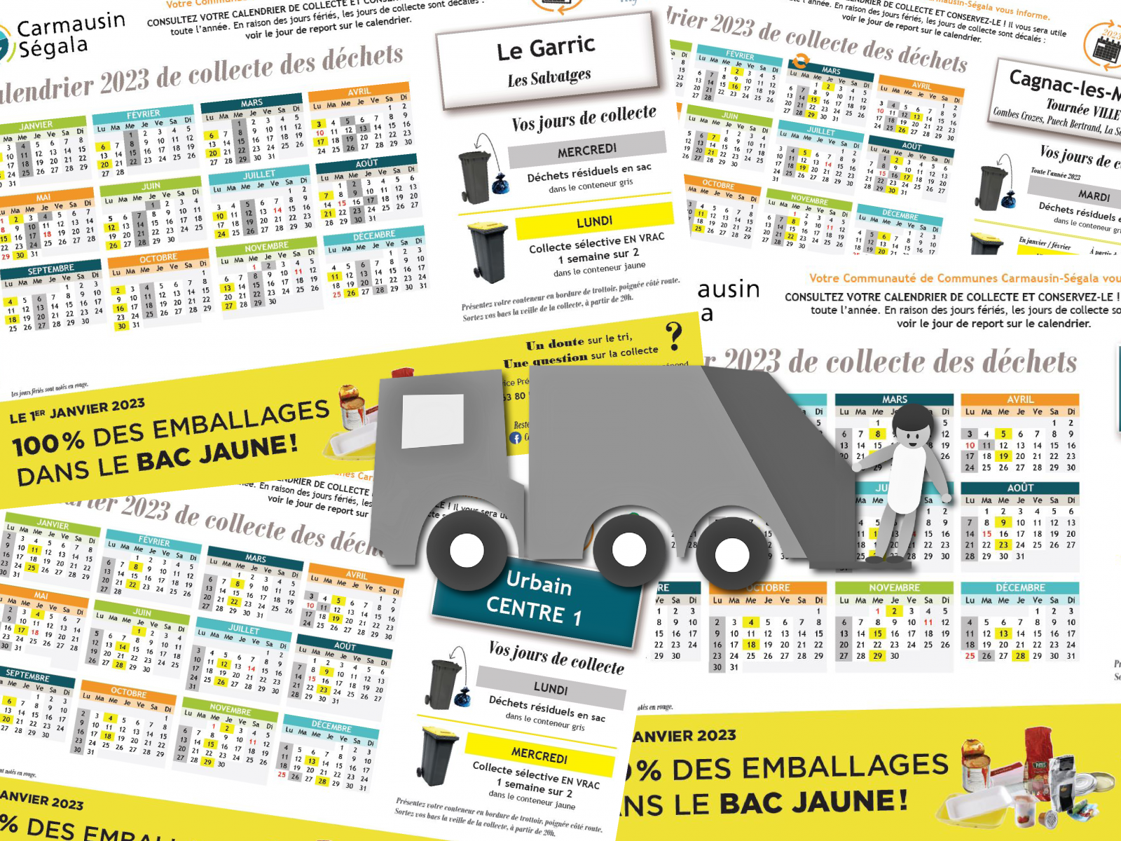Consultez votre calendrier de collecte des déchets 2023