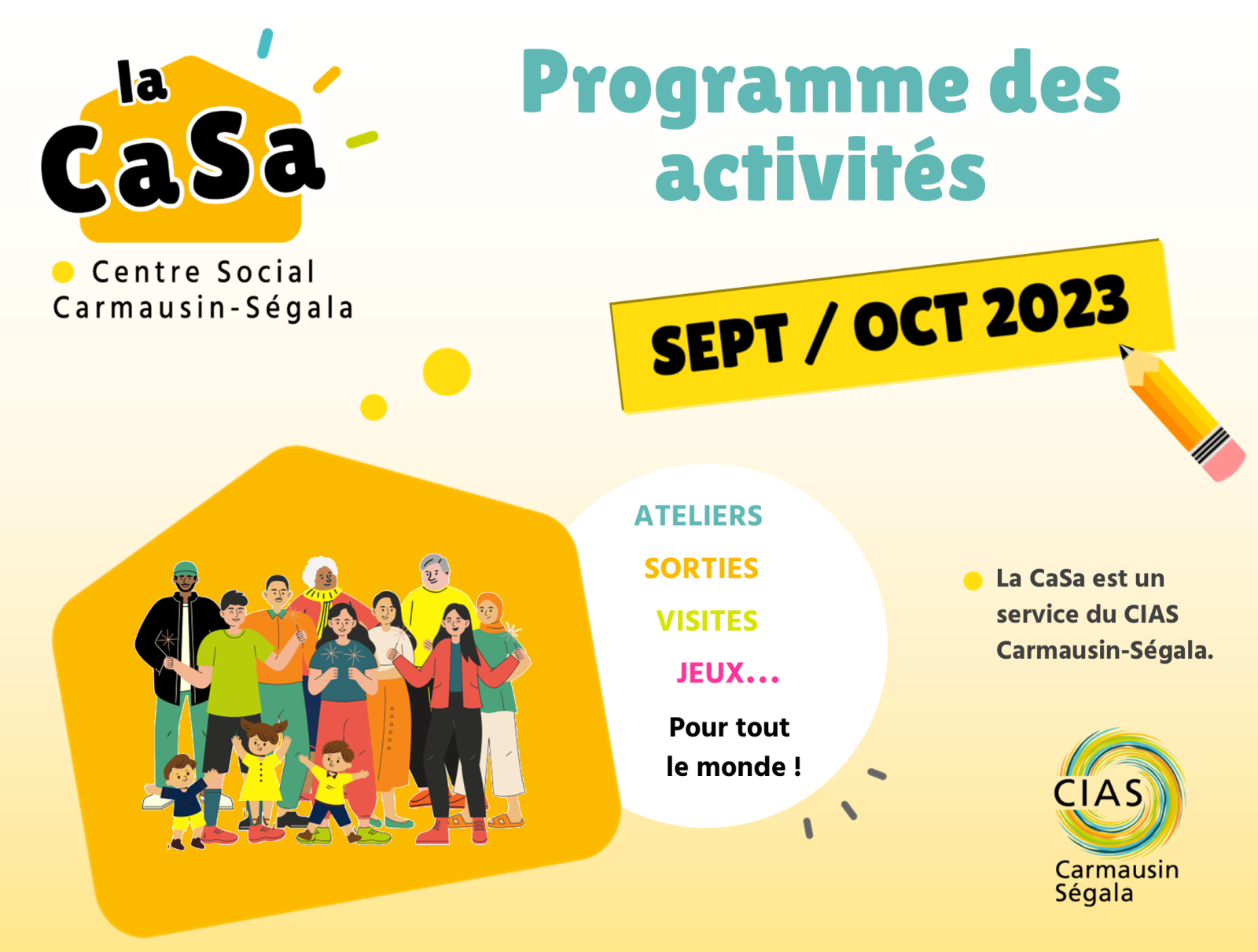Programme des animations de la CaSa - sept oct 2023