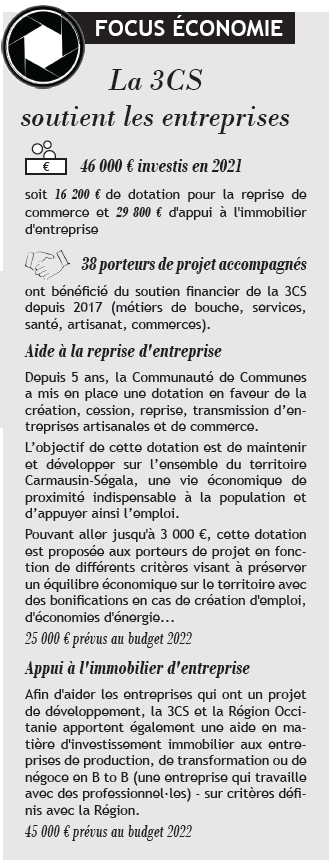 La 3CS soutient les entreprises