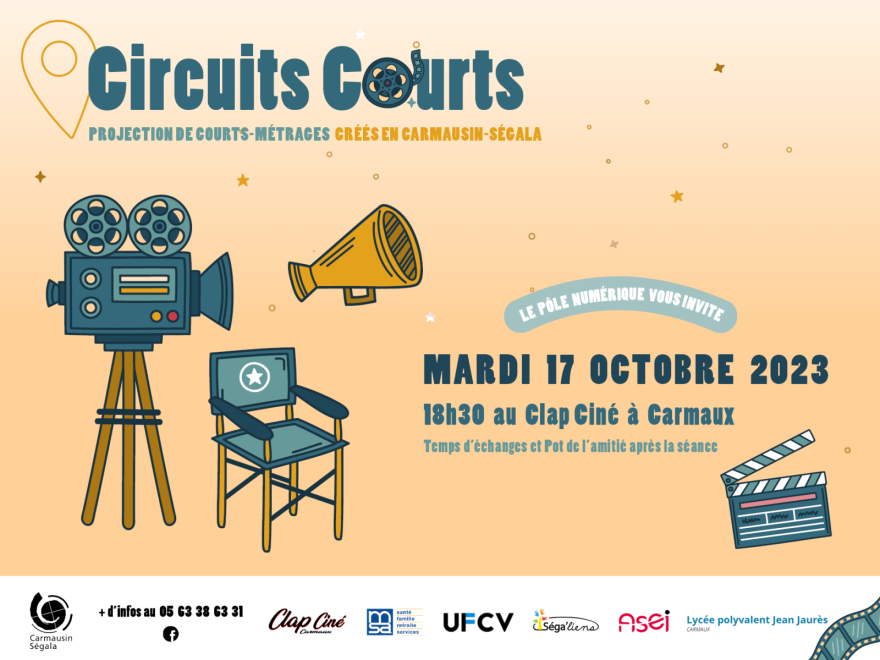 Projection de courts-métrages du Pôle numérique le 17 10 2023