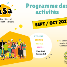 Programme des animations de la CaSa - sept oct 2023